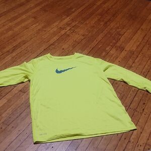 Nike Bright Yellow Dri-FIT Long Sleeve Top